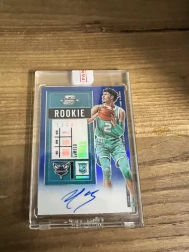 2020-21 Contenders Optic Lamelo Ball  Auto TICKET RC Blue 23/49