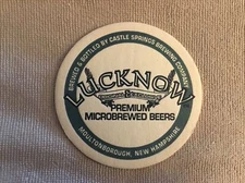 Lucknow, Castle Springs Brewing Beer Coaster, Moultonborough, NH