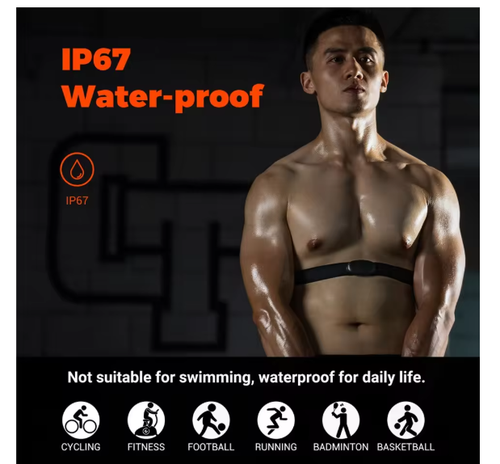 COOSPO Heart Rate Monitor Chest Strap, H6 HRM Bluetooth ANT+ HR Sensor, for Gym - Picture 3 of 4