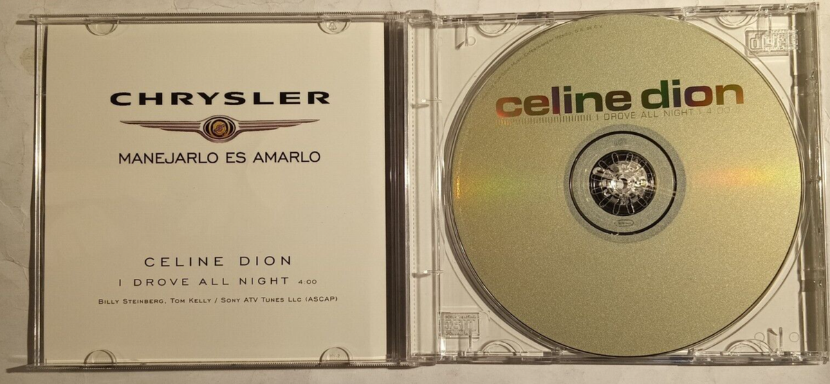 CELINE DION -I DROVE ALL NIGHT- MEXICAN CD SINGLE, PROMO