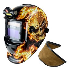 TRQWH True Color Welding Hood Auto Darkening 1/1/1/2 Welding Helmet & Helmet Bib