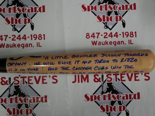 PAT HUGHES SIGNED RAWLINGS BLONDE BAT W/ FINAL CALL & HOF INSCRIPTION JSA COA - Picture 3 of 6