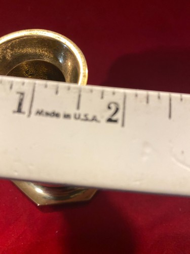 pair of brass candle sticks by Maleck Industries Inc. made in India #2033 - Picture 22 of 23