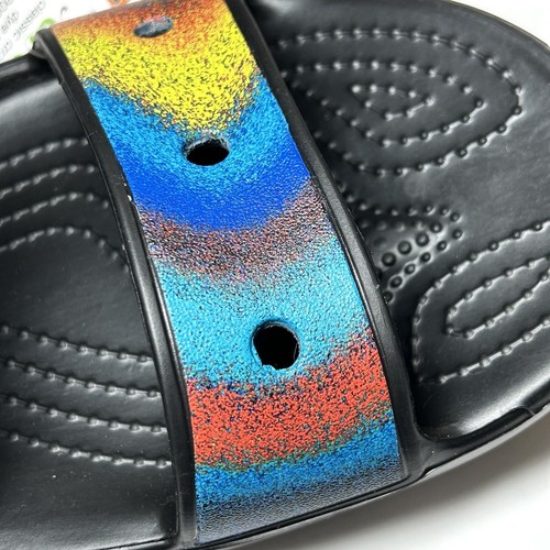 Crocs ikonische klassische Sandalen Damen Größe 10 Herren 8 Spray Farbstoff Slide 208055-0C4 - Bild 19 von 22