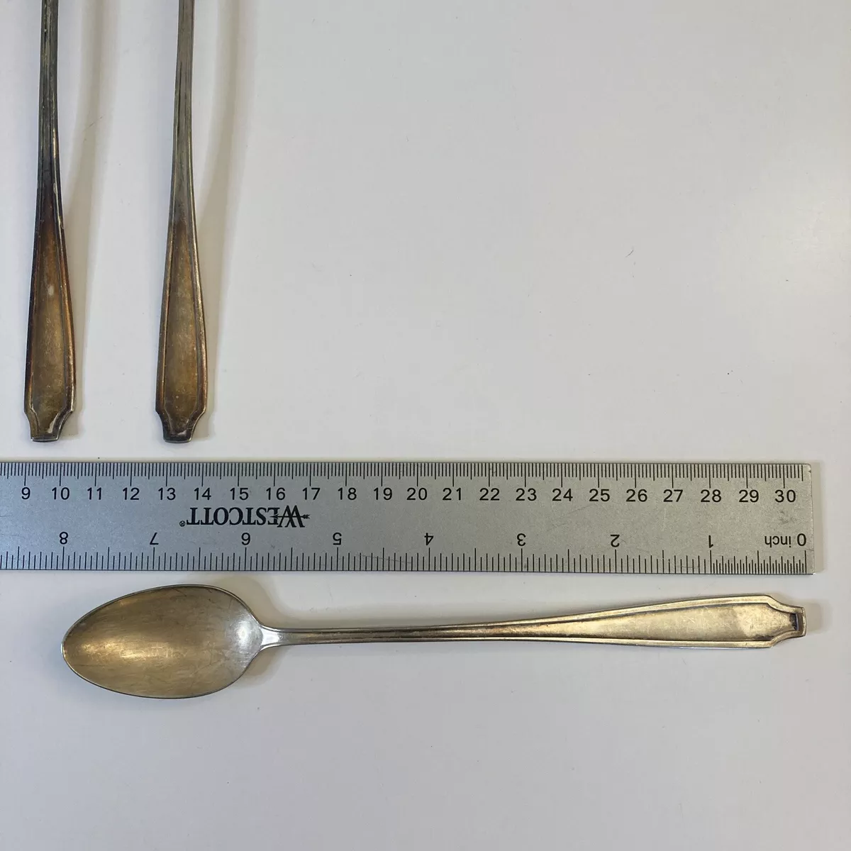 4 Silverplate Wallingford Co. 27 Iced Tea Spoons Flatware Silverware