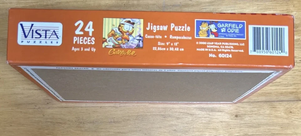 Rompecabezas de cocina Garfield 9x12” 24 piezas grandes (Vista, 2000, nuevo y sellado) Foto 3 de 4