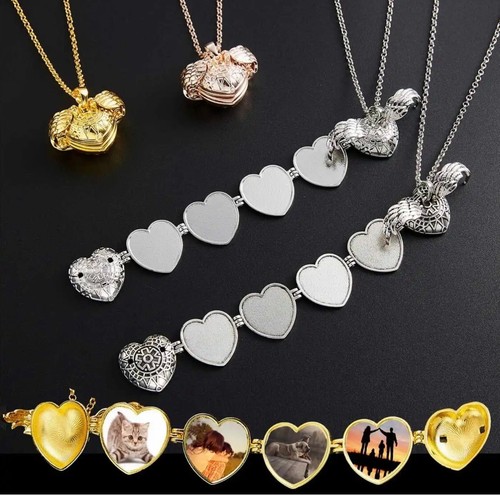 Multi-Layered Photo Pendant Necklace (Round Gun Metal Black)(4 discs) - Picture 6 of 11