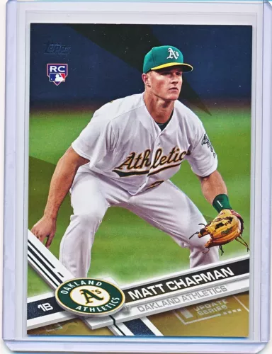 MATT CHAPMAN 2017 TOPPS UPDATE #US4 GOLD PARALLEL ROOKIE RC #'D /2017 BLUE JAYS