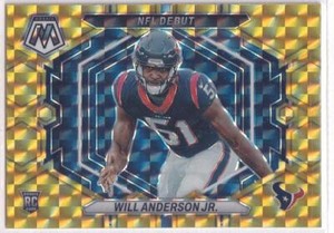 2023 Panini Mosaic #ND-19 Will Anderson Jr. Reactive Yellow Mosaic