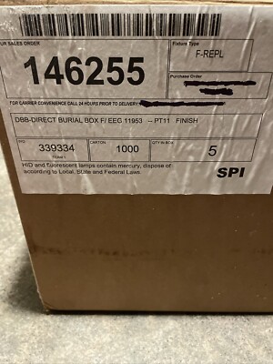 SPI Lighting DBB-DIRECT BURIAL BOX F/EEG Lot Of 5 (See Photos)