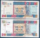 Central America $20 2 types Lot, 1994 2006, Vf+