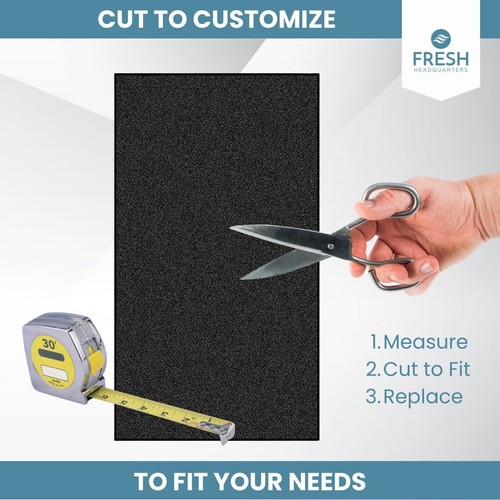 Cut to Fit Carbon Pad Pre Filter Roll for Air Purifiers Furnace Filters Trash - Picture 7 of 10