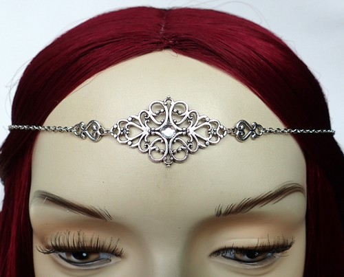 Celtic Elven Elf Silver Circlet Headpiece Crown Headdress Medieval Goth Jewelry - Picture 3 of 24