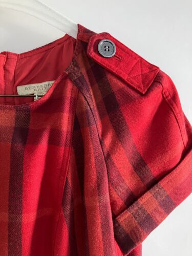 Burberry Brit rot kariertes Kleid Größe 4 Urlaub Weihnachten knielang - Bild 6 von 12
