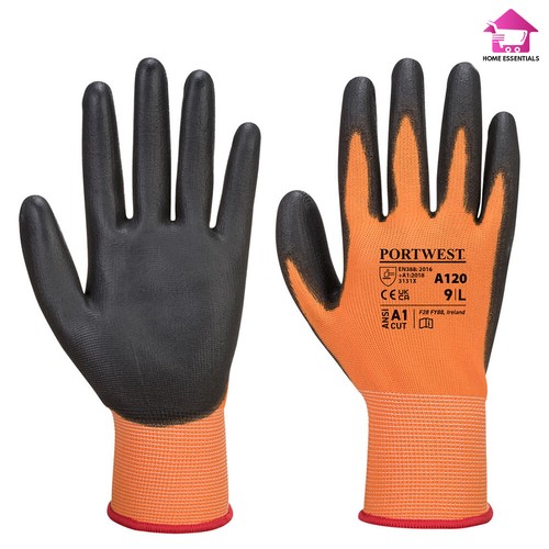 Portwest Nylon Handfläche beschichtet Arbeitskleidung Gartenarbeit DIY UK PU Sicherheit Arbeitshandschuhe A120 - Bild 3 von 15