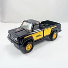 Tonka Steel Pressed Vintage 80s Black/Yellow Metal Pickup Truck - 7”