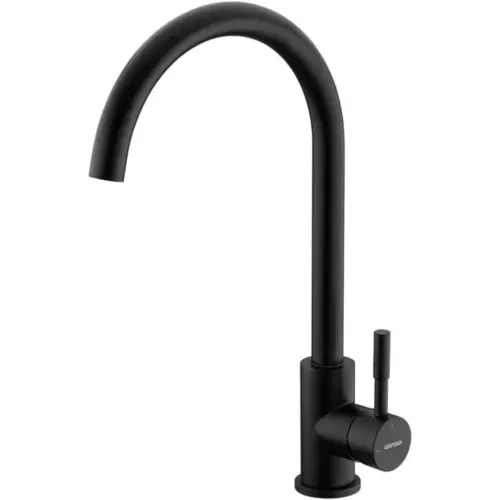 GRIFEMA G4008B Kichen Tap, High Spout Sink Mixer, Stainless, Black