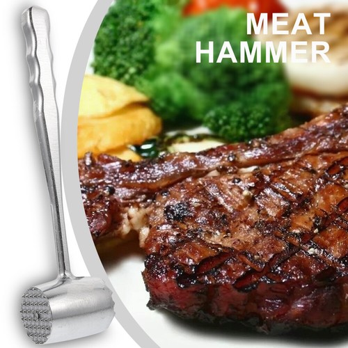 Steak Beef Meet Aluminium Maillet Double Face Viande Attendrisseur Marteau Outil Cuisine - Photo 9/12