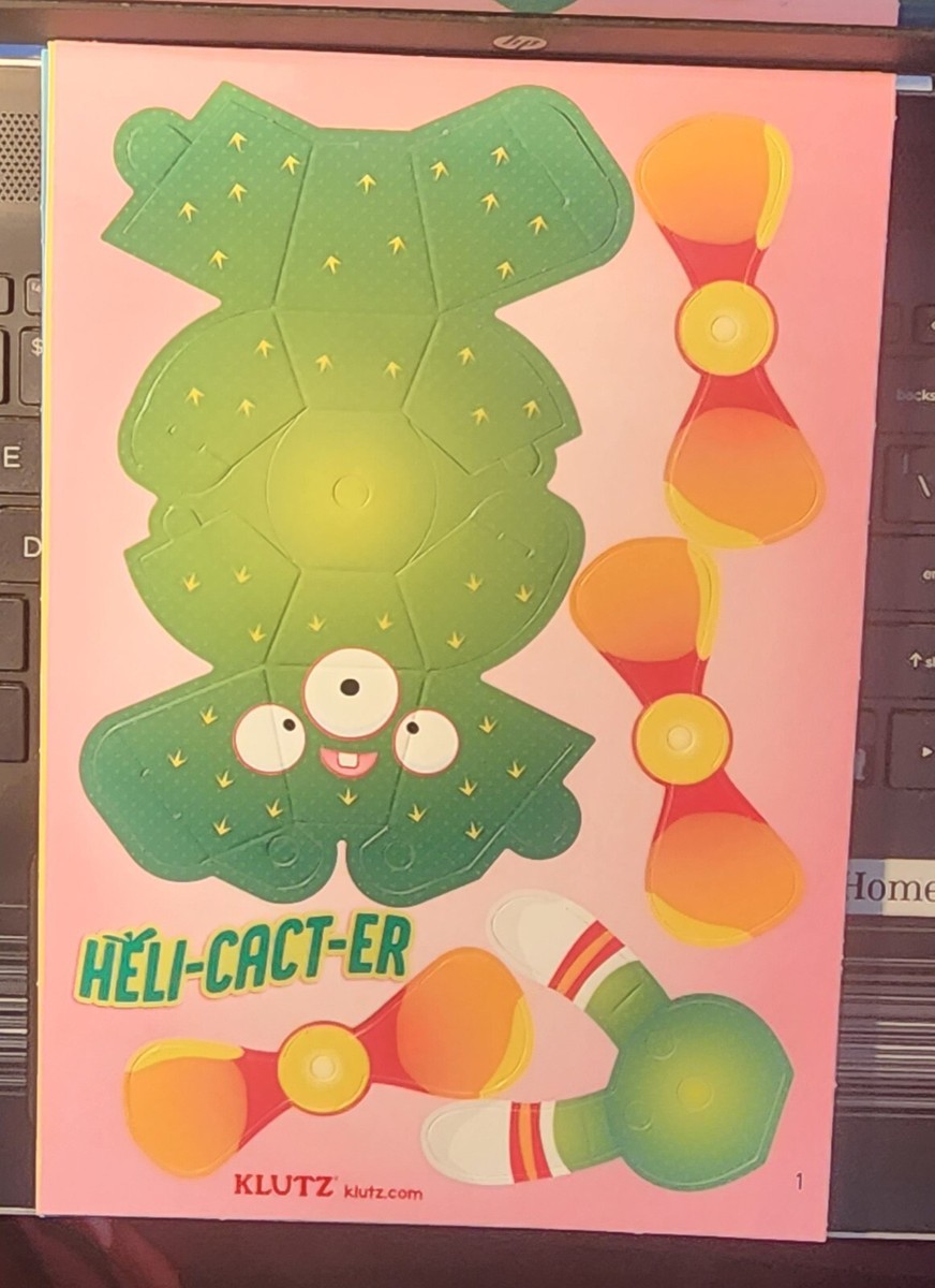 Klutz Diy/Craft Kit No Instructions Helicacter pages of pieces 1