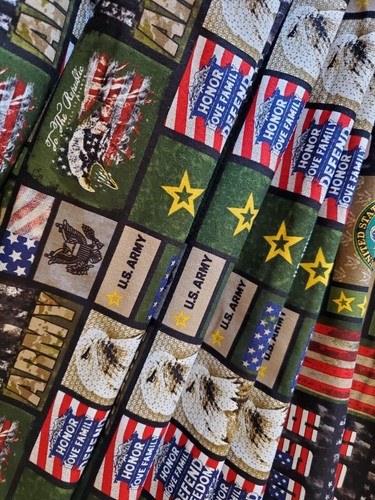 Army, Military Fabric•1yd BTY! 100% Cotton Black/Multi•Customer Fav! Fast Ship! - Picture 5 of 5