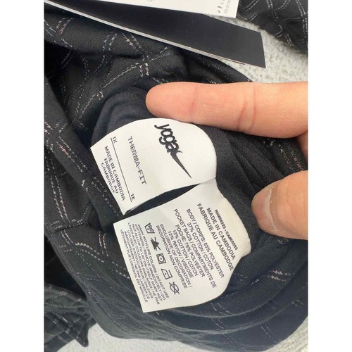 Nike Luxe Robe Womens 1X | Fit Mens L-XL Reversible Black Plaid Bath Yoga Kimono - Bild 5 von 11