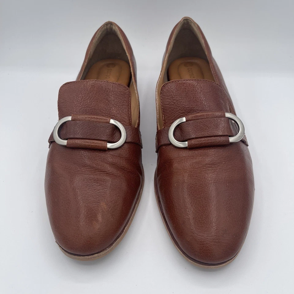 Zapatos Mocasines Corso Como Para Mujer Clarrah Cuero Whisky Puntera Almendra Sin Cordones Talla 11 Foto 4 de 4