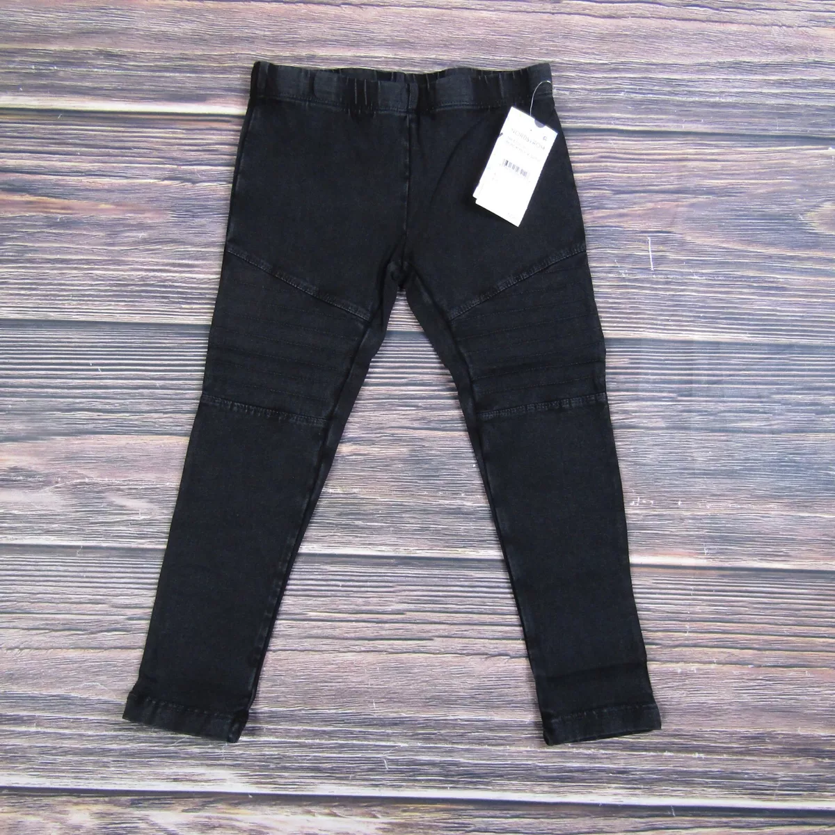 Harper Canyon NEW Girls Kids Size 4 Black Moto Leggings Pants