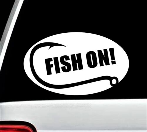 Fisch auf Aufkleber | Angeln Aufkleber Sticker für Auto Angeln Geschenke | Fresh Life | M1109