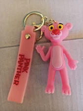 PINK PANTHER KEYCHAIN / BACKPACK CLIP -PVC 3D-NEXT DAY SHIPPING
