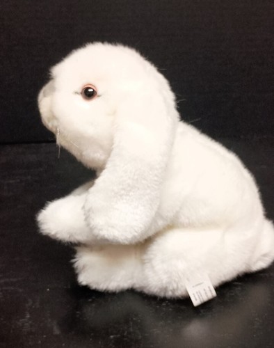Toys R Us Life Like White Lop Eared Bunny Rabbit Plush Realistic