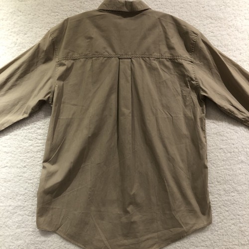 Chaps Long Sleeve Easy Care Button Down Shirt Men Size Large Brown - Picture 8 of 13