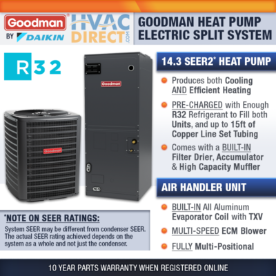 Ton Goodman Heat Pump Goodman Ton 16 SEER Downflow/Horizontal