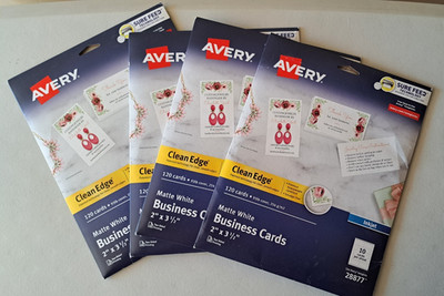 480 Count  Avery Inkjet Business Cards Matte White 2x3.5 Clean Edge Printable
