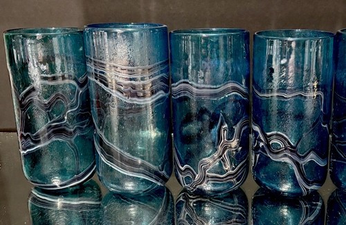 Art Glass Tumblers…Hand Blown..Set Of (5)…6.5” X 3.0”…Excellent Condition. BIN - Picture 13 of 18