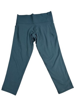 Athleta Salutation Stash 7/8 Tight Leggings Size 1X Green Stretch Active Yoga