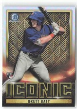2023 Bowman Baseball Chrome Brett Baty Iconic #BI-20 RC New York Mets