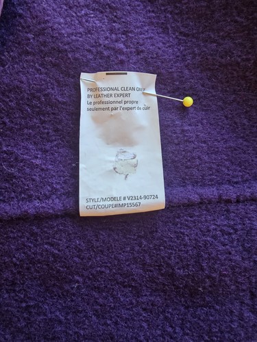 Vince Wolle Lederbesatz Gürtel Drapierung Wickel Mantel Damen L lila Schmuckton Lagenlook - Bild 9 von 11