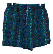 VTG SPEEDO All Over Print Lined Swim Trunks Aztec Pattern Size XL