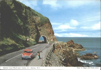 Vintage John Hinde Postkarte Antrim Küstenstraße Larne Co Antrim N.I. 1966
