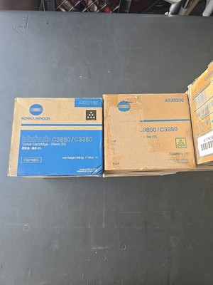 Konica Minolta Bizhub C3850/C3350, Black, Yellow, Magenta, Cyan Lot Of 9