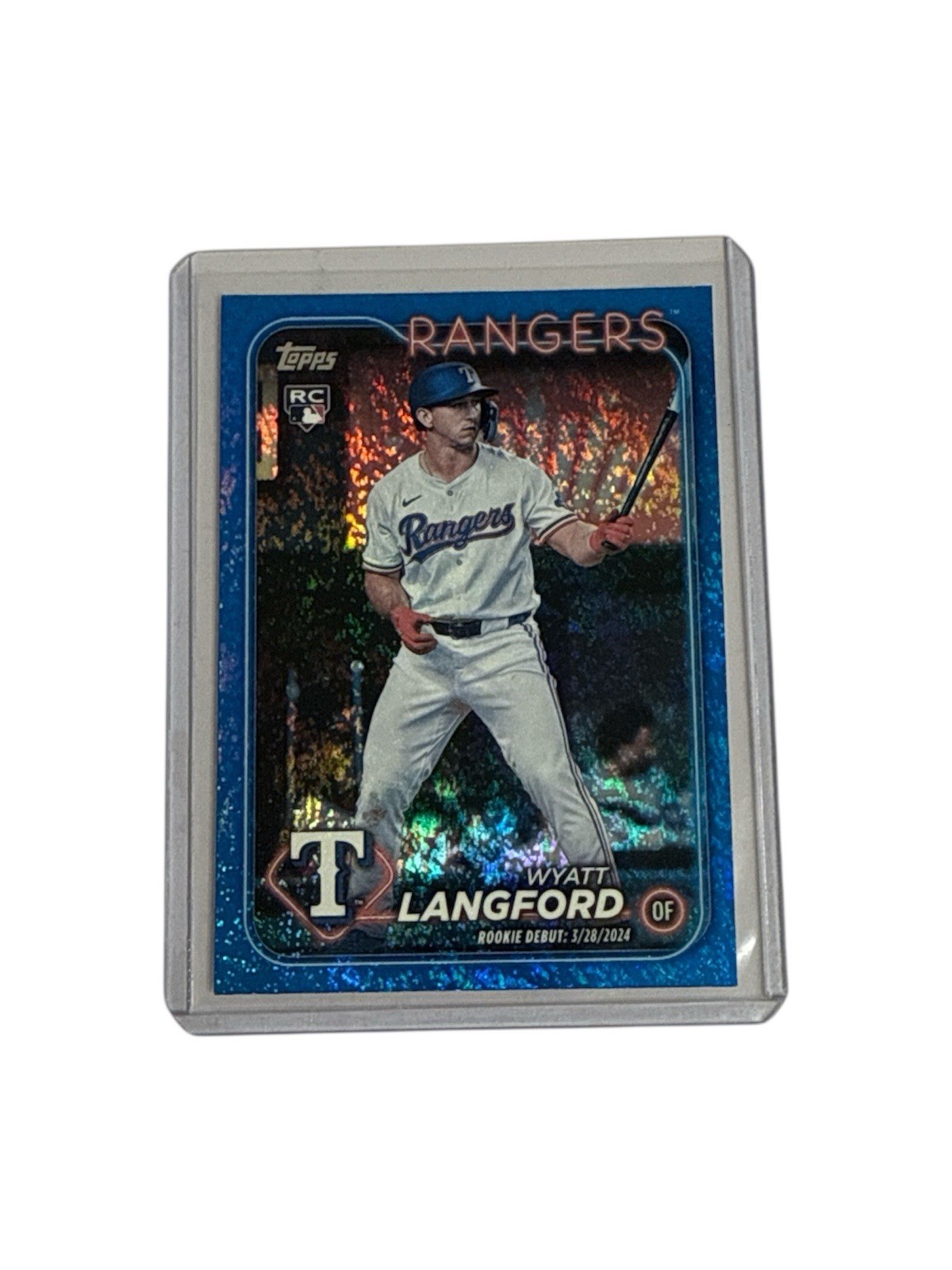 2024 Topps Update - Rookie Debut Wyatt Langford #US341 Blue Holo Foilboard /999