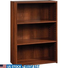 Stylish 3 Shelf Bookcase Adjustable Storage Living Room Office Home Decor New