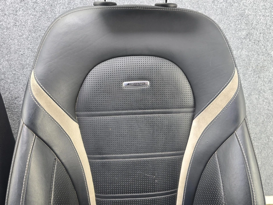 Leather Sedan Seat Seats Set Front Rear Mercedes W205 C63 Amg oem - Image 4 of 4