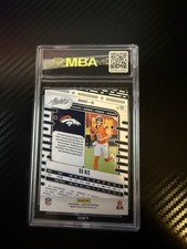 Panini 2024 Absolute Bo Nix RC #112 Black Parallel MBA 9 Denver Broncos