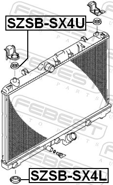 ✅Fits FEBEST SZSB-SX4U RADIATOR MOUNTING BUSHING SUZUKI GRAND VITARA ⭐UK Seller⭐