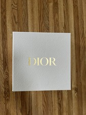 Authentic CHRISTIAN DIOR Empty White Textured Gift Box 9x9x4 Tissue