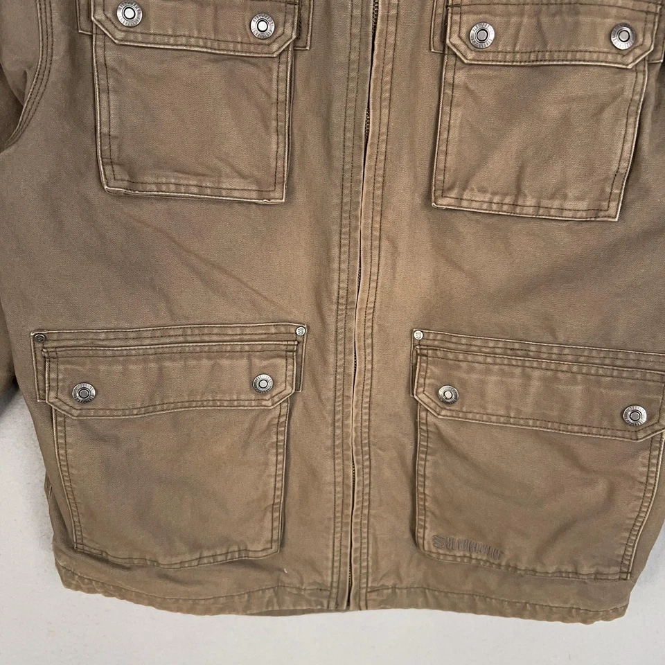 Blackhawk Jacket Mens Medium Faded Brown Tactical Canvas Field Coat Military - image 3 of 4