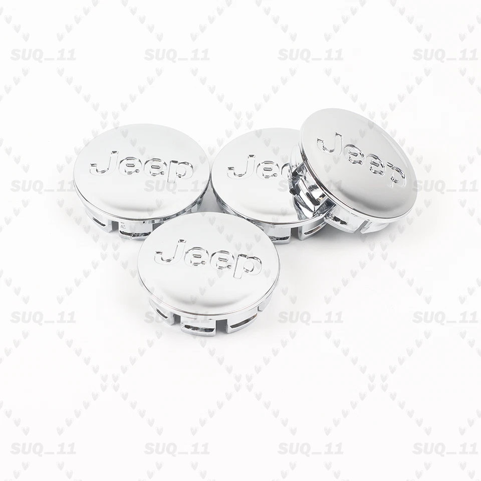 4Pcs 2002-2011 55mm/2.16in Gloss Chrome Wheel Center Caps For LIBERTY Wrangler - Image 2 of 3