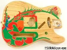 Fender Jimmy Page Telecaster BODY Tele Guitar, Ash Natural w/ Artwork