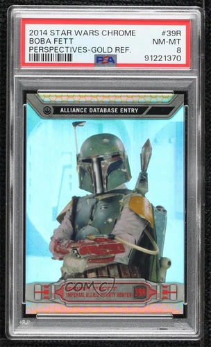 2014 Topps Star Wars Chrome Perspectives Gold Refractor 7/50 Boba Fett PSA 8 i1f